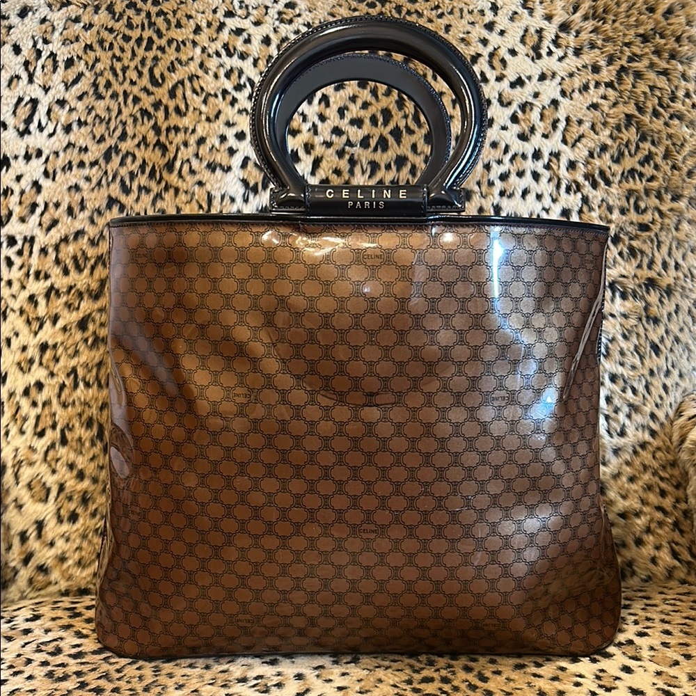 Celine Macadam REHAB PVC Vinyl Tote Bag